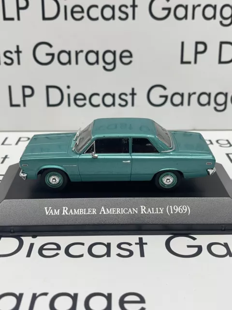 EDICOLA 1969 AMC Vam Rambler American Rally 2 Door Teal Car 1:43 Scale Diecast