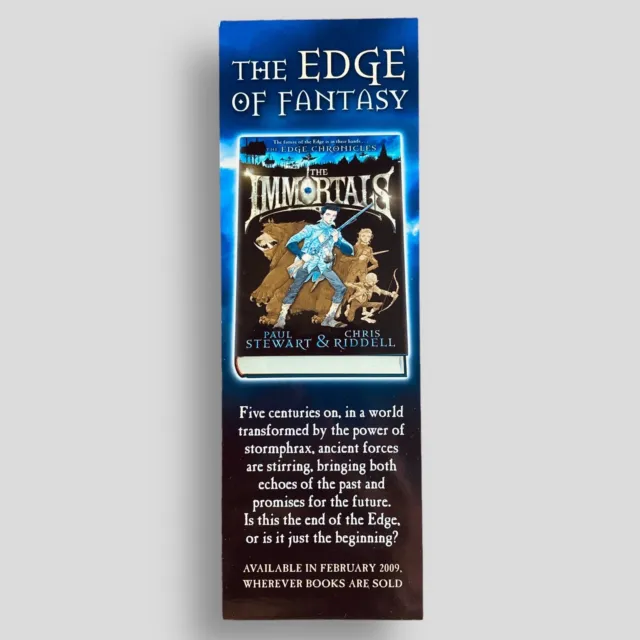 The Edge Of Fantasy Paul Stewart Collectible Promotional Bookmark -not the book