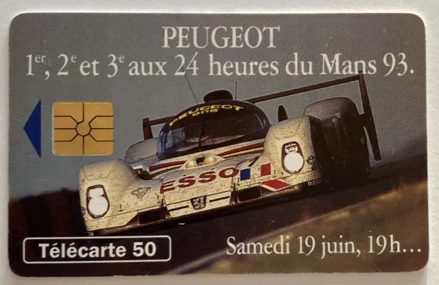 Télécarte 50 Peugeot 24H du Mans 1993 Phone card