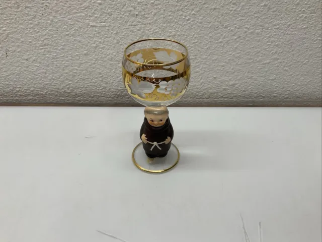 Vintage Goebel Hummel FriarTuck Monk Wine Glass Goblet