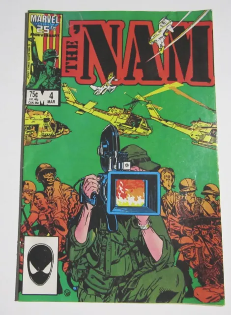 The Nam #4 Comic Book March 1987 Fine 5.0 Vietnam War Comics Marvel 1980s