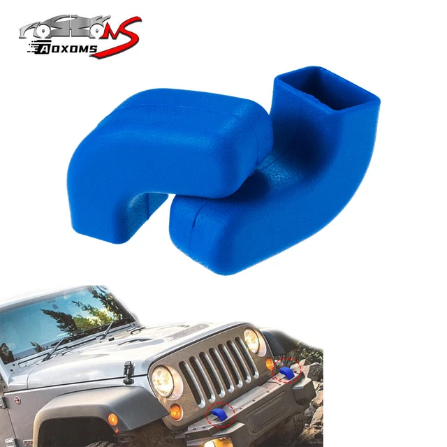 2PCS FRONT BUMPER Tow Hook Cover Trim For Jeep Wrangler JK JL JT 2007
