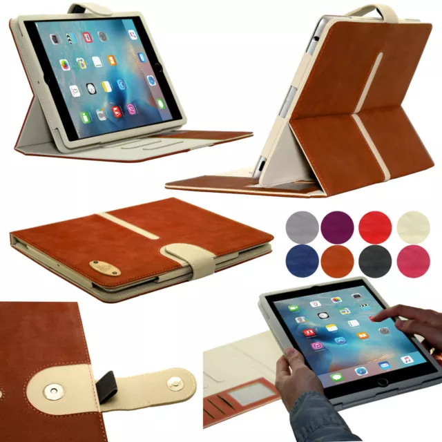 Suede Leather Wallet Smart Detachable Flip Folio Case Cover For All Apple iPads