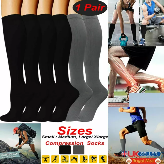 Travel Flight Compression Socks Unisex DVT Support Anti Fatigue Ladies Swelling