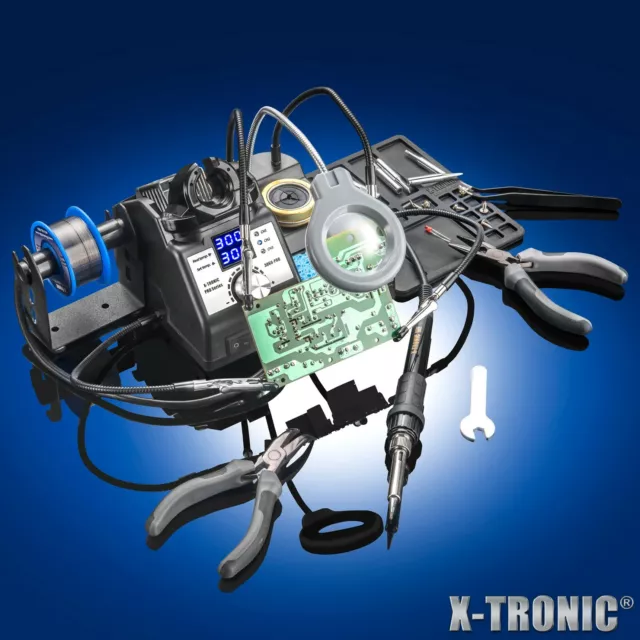 X-Tronic 3060-PRO 75 Watt "Double Digital" Soldering Iron Station Complete Kit 3