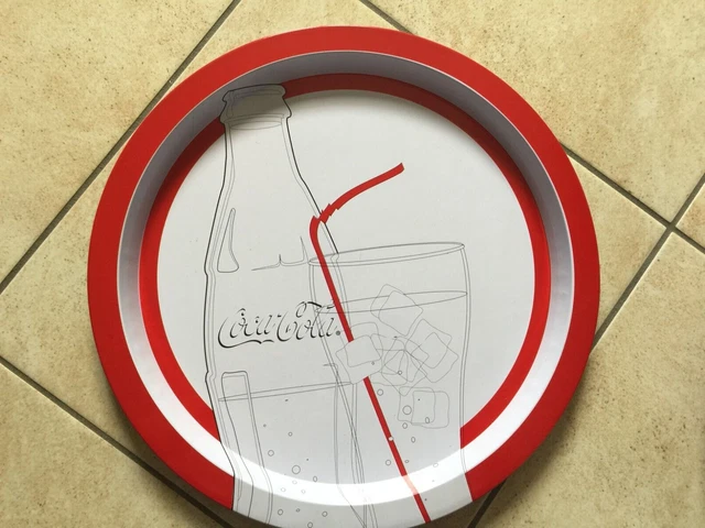 Coca Cola  Vassoio Metallo  Diametro Cm 32,5  Pop Art Bicchiere Bottiglia Olanda
