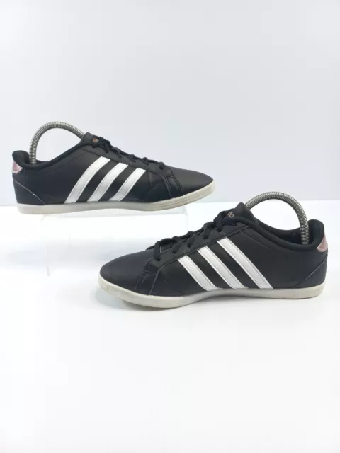 Adidas Unisex Black & White Trainers 3 Stripe Size UK 6 #S21