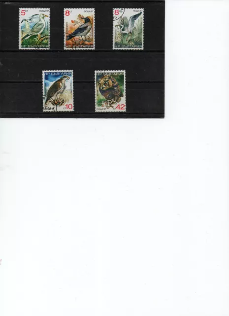 BULGARIE 1988 lot de 5 timbres oiseaux