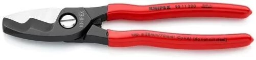 Knipex 95 11 200 Câble Cisailles avec Double Coupe Bord 200mm