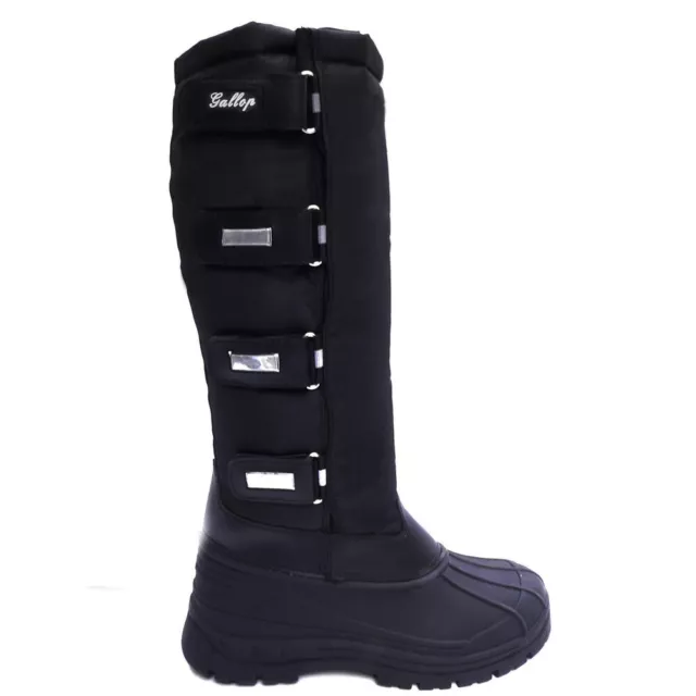 Childrens Long Mucker Boots | Gallop Alpine Waterpoof Black UK Childs - 11-13