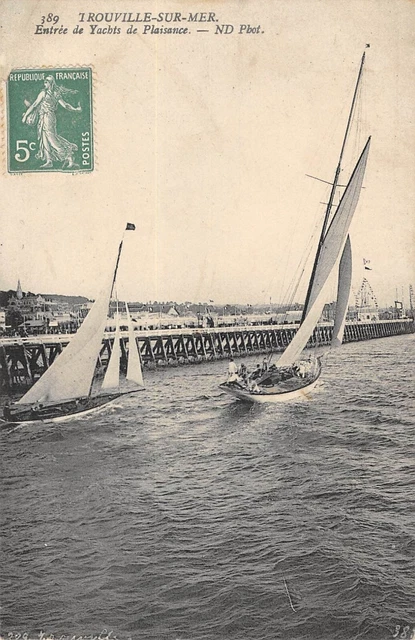 Cpa 14 Trouville Sur Mer Entree De Yachts De Plaisance