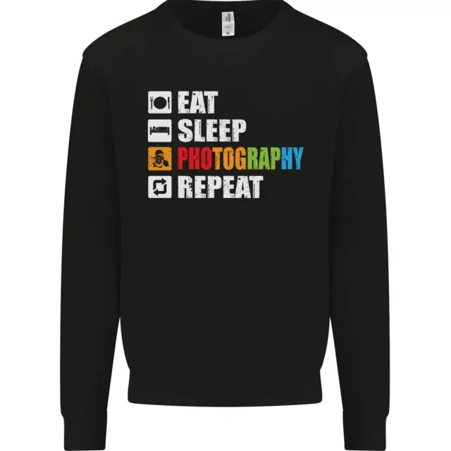 Photography Eat Sleep Photographer Funny Mens Sweatshirt Jumper