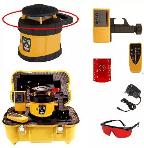 Rotary Laser Level Set Self-Levelling  Dual Grade w/Receiver & Remote Control
