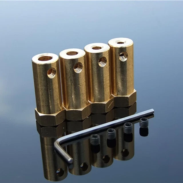 3 - 8MM Brass Motor Hex Connection Nut Hexagon Connector Connecting Rod ...