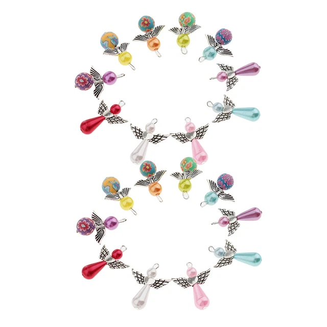 20x Perle Polymer Clay Engelsflügel Charms Anhänger Für Die