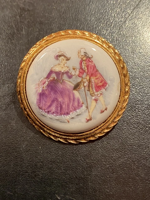 Rare Broche Ancienne Française – Vintage, Sans Marque, Métal, Pierre Non Spécifiée
