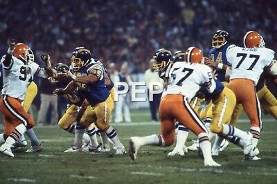 Original 35mm NFL Slide 1981 Chargers Dan Fouts vs Cleveland Browns Lyle Alzado