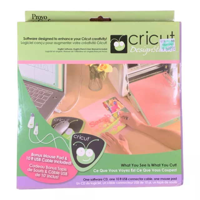 ProvoCraft CRICUT Design Studio 29-0500 con cable USB y mousepad nuevo/caja abierta