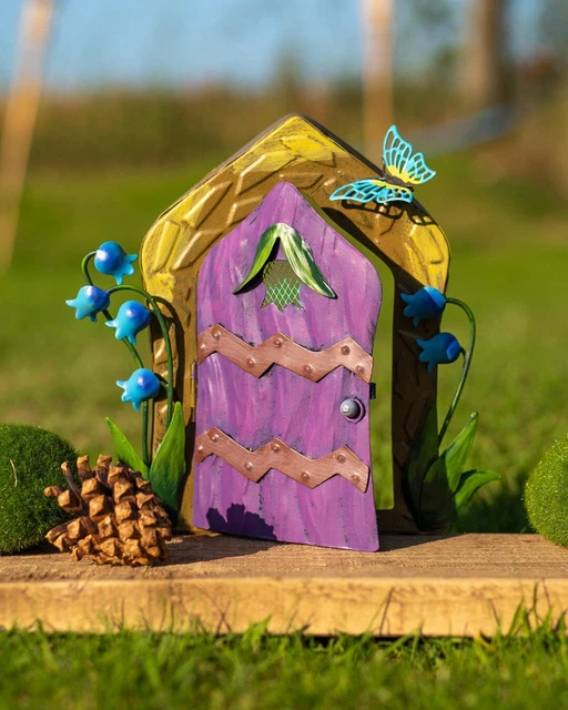 Pumwoy Porta In Miniatura Porta Delle Fate Brillare Nel Buio, Porte Fatate Per Alberi All'aperto Fairy Door, Porta Fatata Da Giardino Mini Porta Da Giardino Delle Fate, Decorazione Da Giardino - 5