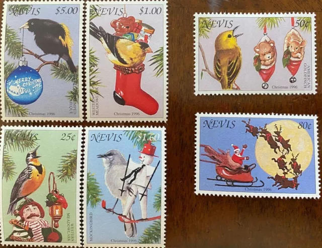 Nevis 1996 - Christmas - Set of 6 Stamps - Scott #986-91 - MNH