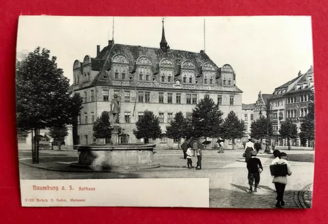 AK NAUMBURG Saale um 1906 Rathaus mit Kindern  ( 84369