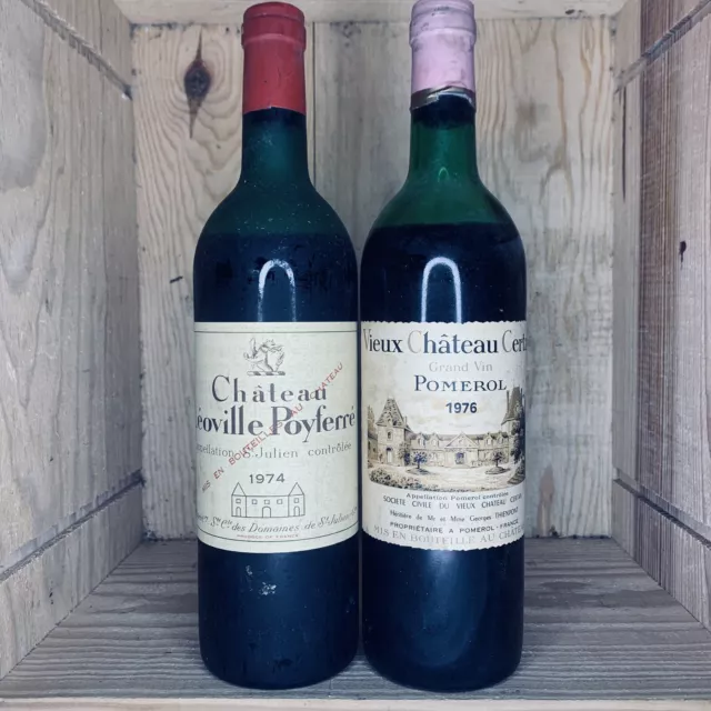 Château Leoville Poyferre 1974 + Château Vieux Château Certan 1976