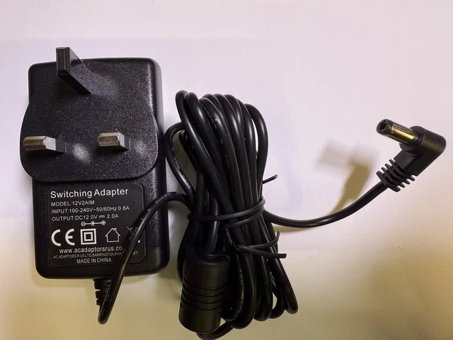 Chargeur Secteur Universel 12V 2A – Adaptateur AC/DC Pour Ordinateur Portable (type UK, Ouvert Jamais Utilisé)