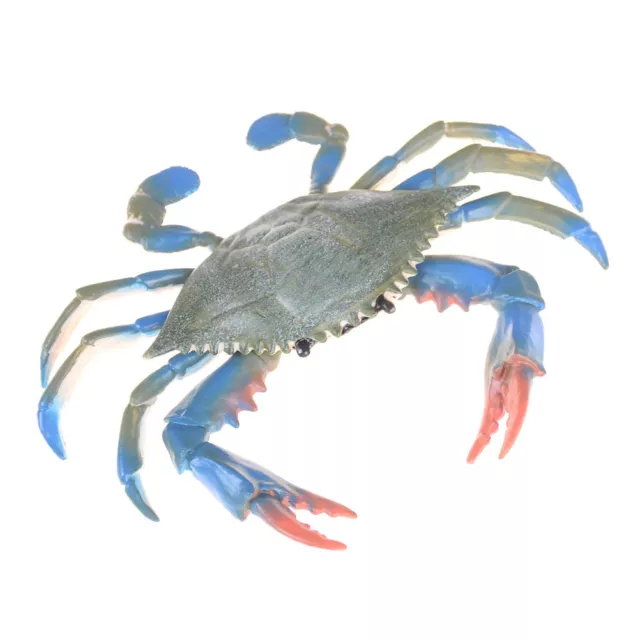 PVC Blue Crab Realistic Sea Animal Model Solid Figure Ocean Kids Toy Gift G -AY