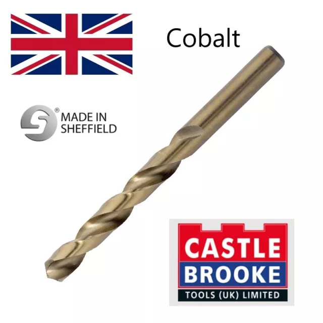 HSS Cobalt Drill Bit Jobber Gold  - For Drilling Stainless Steel & Hard Steels