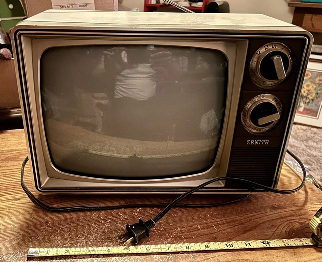 VINTAGE ZENITH 12” Black and White TV Works! 125.00 PicClick