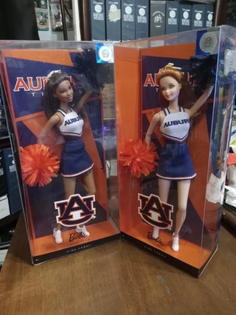 Barbie Collector Pink Label University of Auburn Cheerleaders Lot of (2)