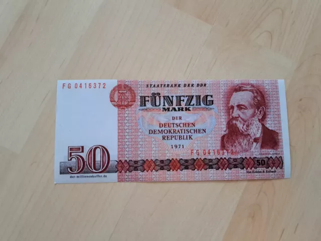 DDR 50 Mark Banknote Geldschein Ostmark East Germany KOPIE COPY NACHDRUCK REPLIK