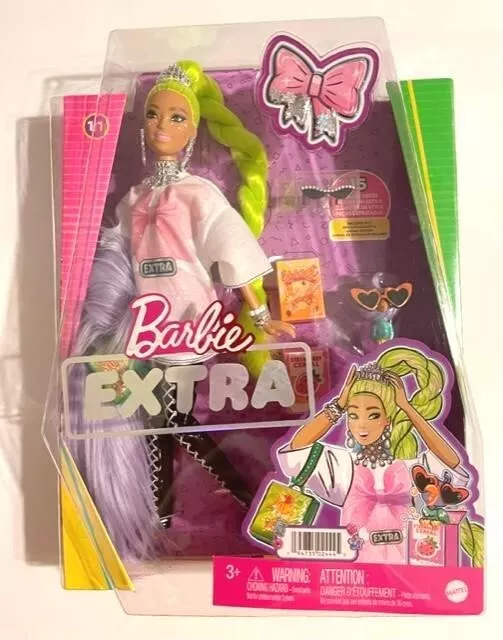 Barbie EXTRA Doll #11 Oversized Tee Leggings w Pet Parrot Green Hair  Tiffany's