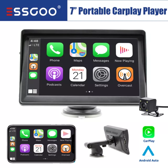 Tragbare 7" Autoradio Radio Apple Carplay Android Auto Player Multimedia Kamera