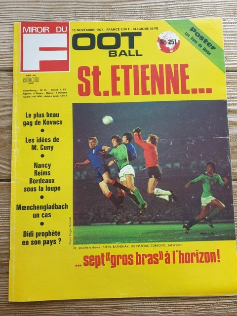 Ancien Magazine Miroir Du Football N°347 De 1979 Avec Poster ASSE Saint-Étienne