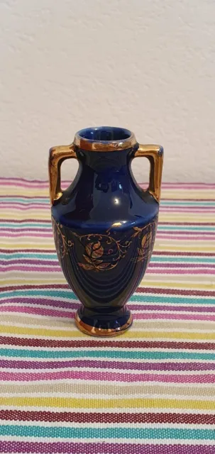 Vase Miniature en Porcelaine de Limoges - 8 cm - Motifs Floraux - Vintage