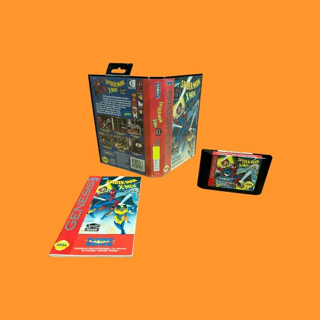SPIDER-MAN/X-MEN: ARCADE'S REVENGE (Sega Genesis, 1993) Genuine OEM