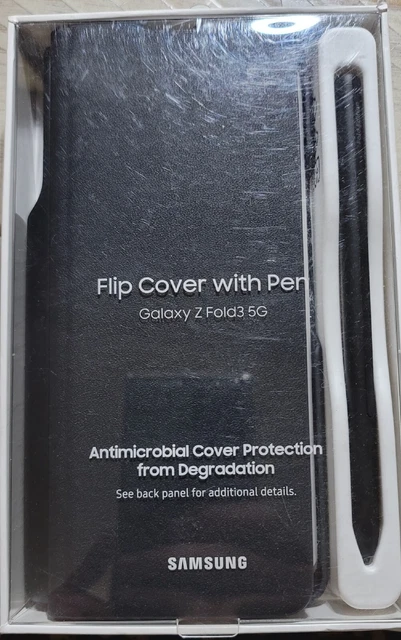 Samsung Flip Cover with S Pen Holder for Galaxy Z Fold3 5G - Black