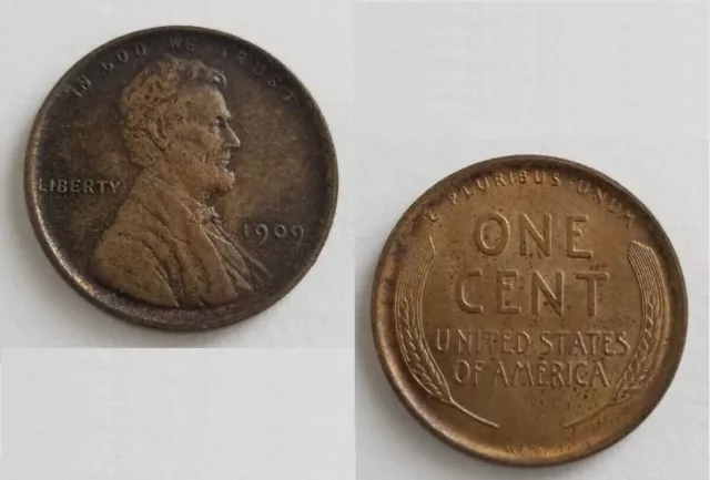 1909 VDB P Lincoln Wheat Penny - 1 ₵ -  Philadelphia Mint