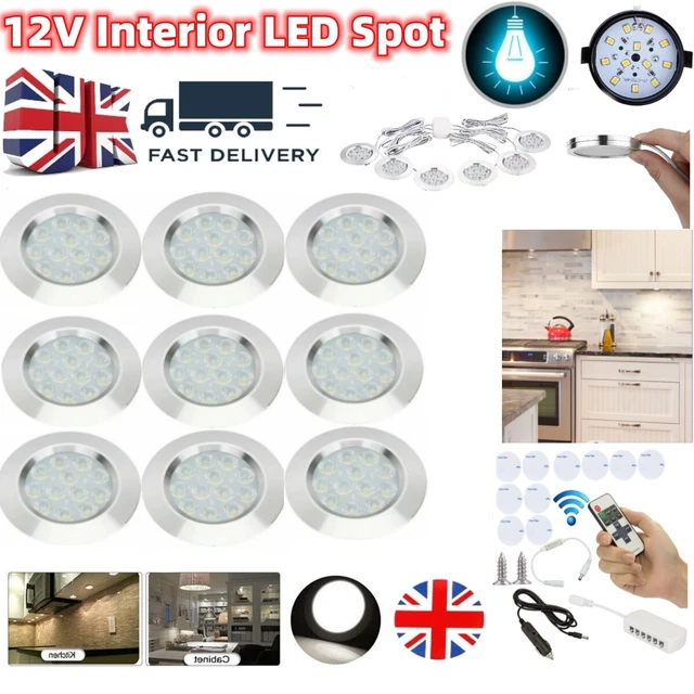 12V RECESSED LED Spot Ceiling Lights Camper Van Caravan Motorhome Boat