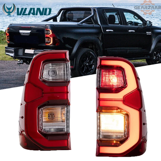 VLAND RED LED Tail Lights w/Startup Animation For Toyota Vigo / Hilux
