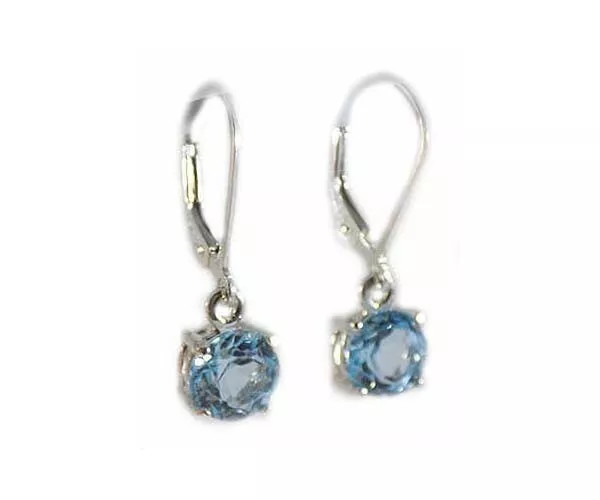 Blue Topaz Earrings Medieval German Saxon Kings Travel Amulet 19thC Antique Gems 2