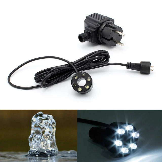 6-LEDs Springbrunnen LED Ring Beleuchtung Lichtkranz Wasserdicht Teiche Garten