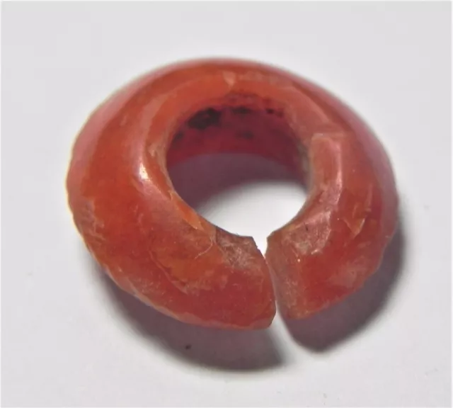 Zurqieh-Af1042- Ancient Egypt, 18Th Dynasty, Carnelian Hair Ring. 1400 B.c