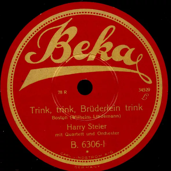 HARRY STEIER  Trink, trink, Brüderlein trink / Der Wirt vom Heidekrug      S5328