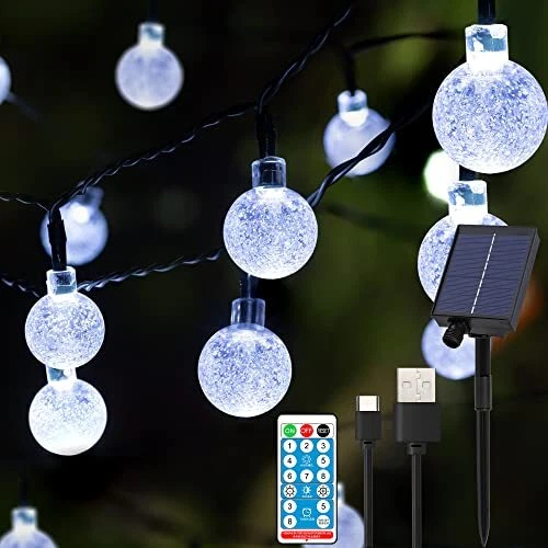 Guirlande Solaire Exterieur - 60LED 11.5M Guirlande Lumineuse Exterieure avec...