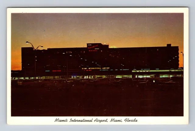 Miami FL-Florida, Miami's International Airport, Antique Vintage Postcard