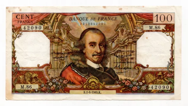 Billet France 100 Francs 1965