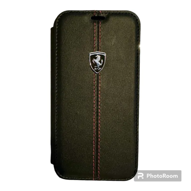 Ferrari On track   iPhone X Flip Type  Phone Case - 100% Authentic Real Leather