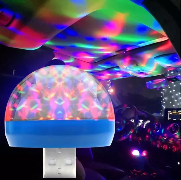 Mobile USB Disco Lights Party DJ LED RGB Stage Lamp Strobe Crystal Magic Ball